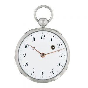 Swiss silver watch with pin wheel escapement Circa 1815