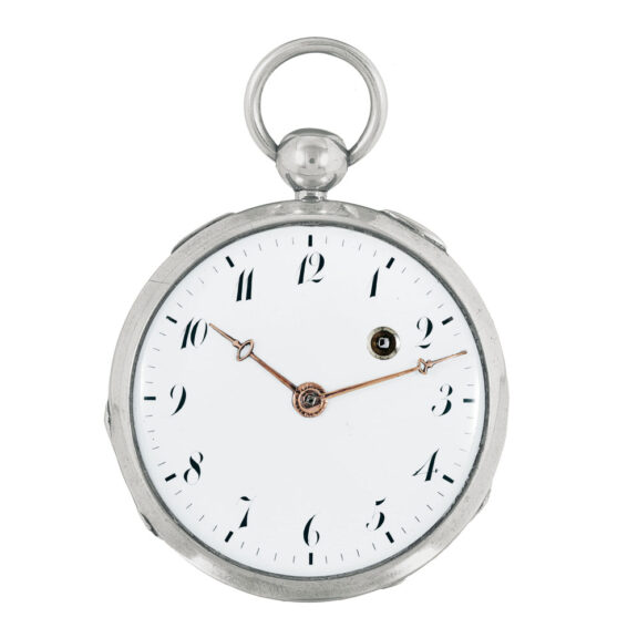 Swiss silver watch with pin wheel escapement Circa 1815