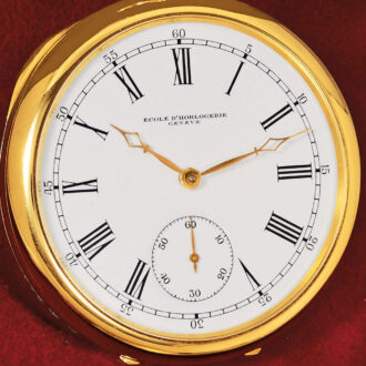 Swiss 18 carat gold keyless lever pocket watch Circa 1990
