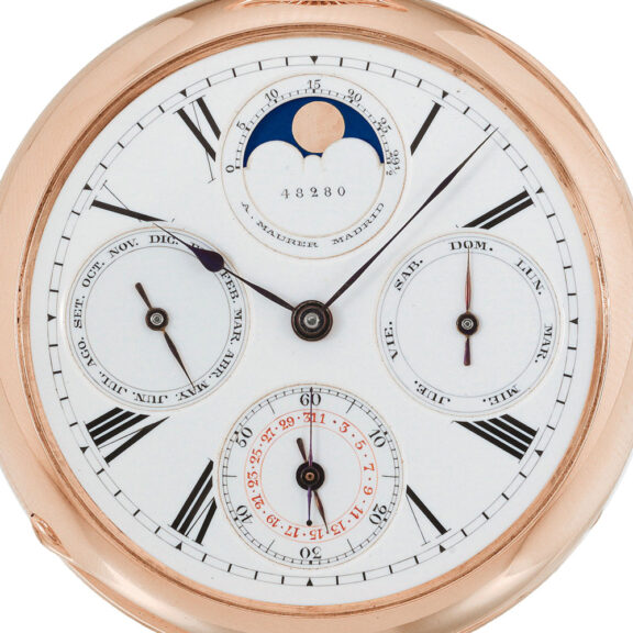 Swiss gold watch made for the Spanish market Circa 1878 Swiss gold watch made for the Spanish market Circa 1878
