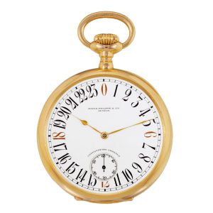 Swiss gold Chronometro Gondolo with 24-hour dial Circa 1909