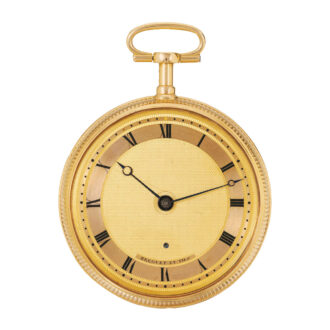 Important French gold watch with sonnerie striking Circa 1806
