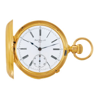 Swiss 18k gold minute repeating pocket watch Circa 1883