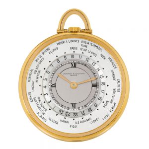 Swiss gold Art Deco World Time lever dress watch Circa 1936