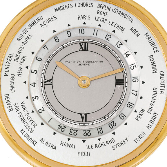 Swiss gold Art Deco World Time lever dress watch Circa 1936 Swiss gold Art Deco World Time lever dress watch Circa 1936