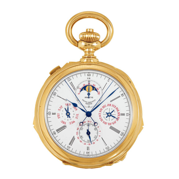 Exceptional Swiss gold with sixteen Complications Circa 1992