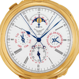 Exceptional Swiss gold with sixteen Complications Circa 1992