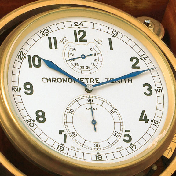 Swiss marine chronometer with power reserve Circa 1940 Swiss marine chronometer with power reserve Circa 1940