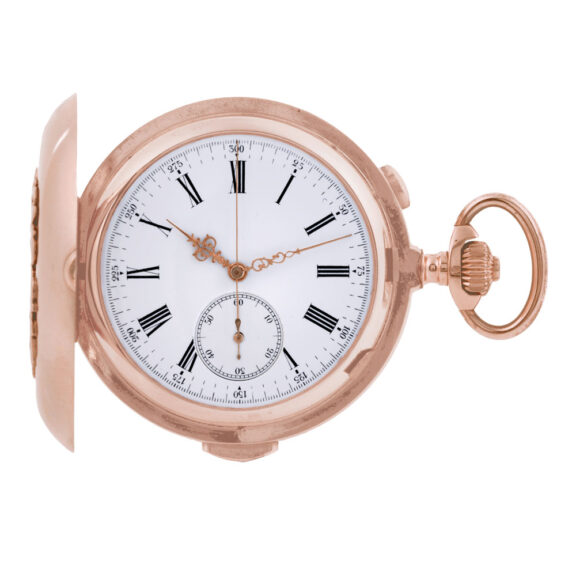 Swiss 14k pink gold minute repeating pocket watch Circa 1900