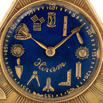 American 14 carat gold triangular Masonic lever watch Circa 1930