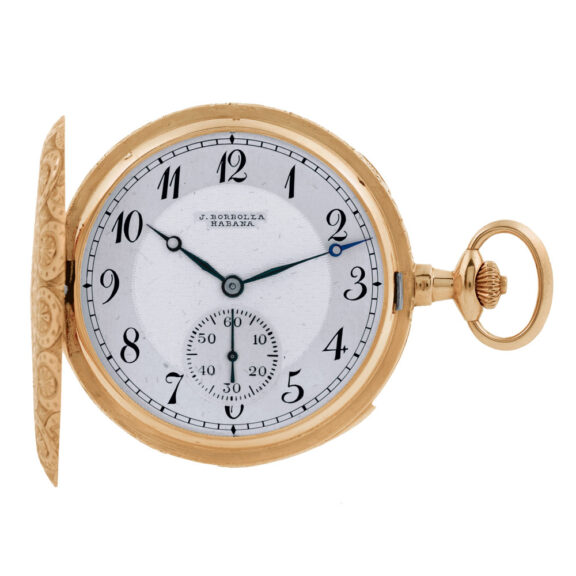 Swiss thin 18k gold minute repeating pocket watch Circa 1920
