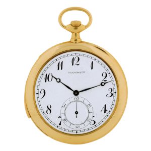 Swiss gold minute repeating keyless pocket watch Circa 1910