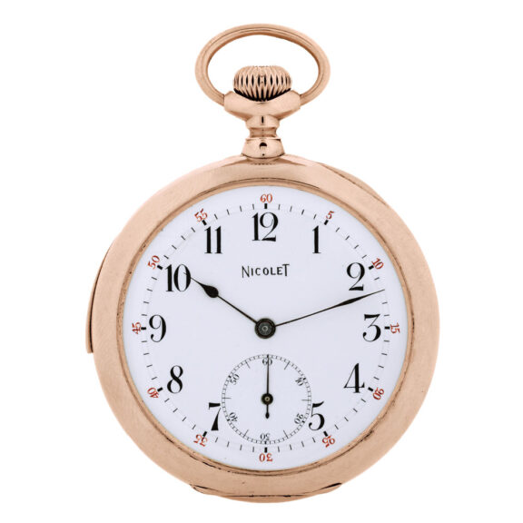 Swiss 18 carat pink gold minute repeating lever watch Circa 1900