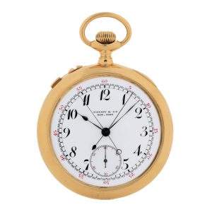 Swiss gold lever with split-seconds chronograph Circa 1893