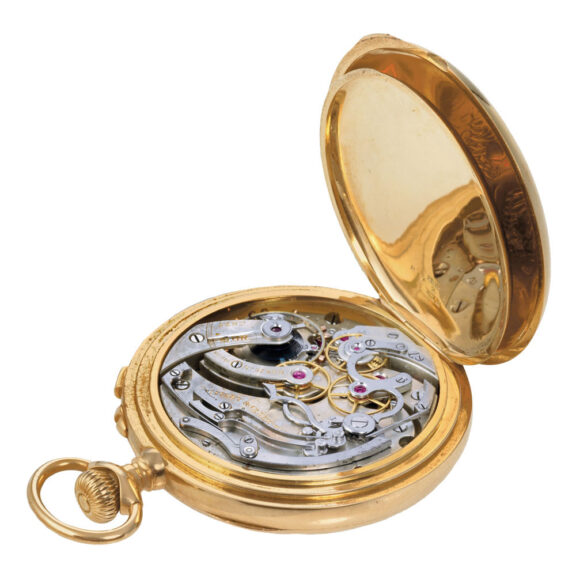 Swiss gold lever with split-seconds chronograph Circa 1893 Swiss gold lever with split-seconds chronograph Circa 1893