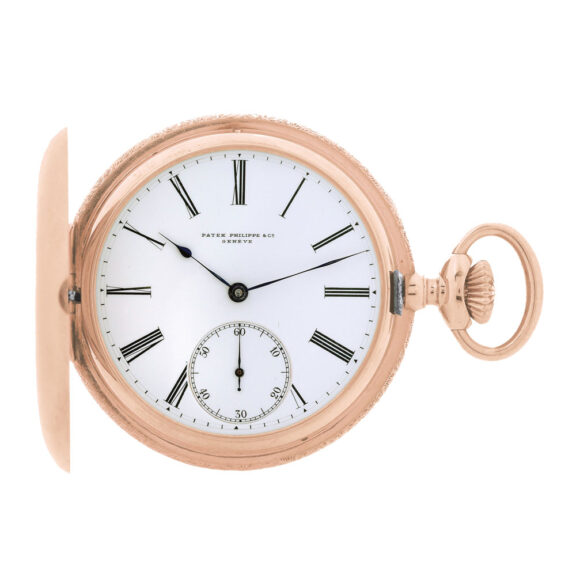 Swiss gold hunting cased keyless dress watch Circa 1900
