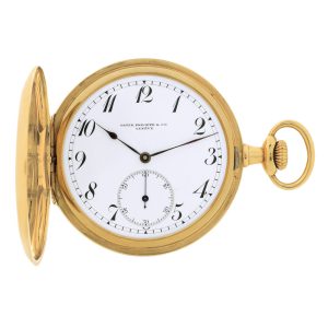 Swiss gold hunting-cased keyless dress watch Circa 1920