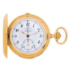 Swiss gold minute repeater with chronograph Circa 1910