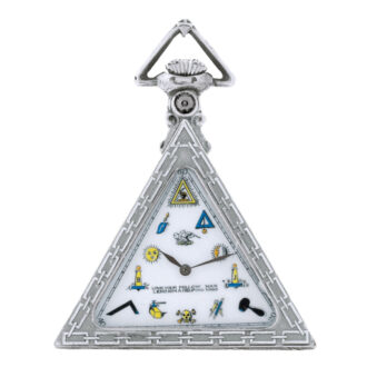 Fine Swiss silver triangular Masonic form watch Circa 1930