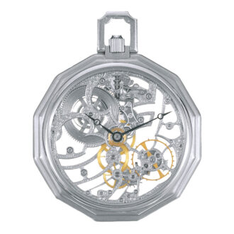 Elegant Swiss platinum skeletonized dress watch Circa 1985 Elegant Swiss platinum skeletonized dress watch Circa 1985