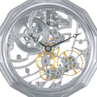 Elegant Swiss platinum skeletonized dress watch Circa 1985 Elegant Swiss platinum skeletonized dress watch Circa 1985