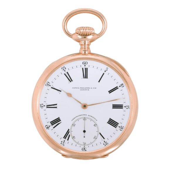 Swiss 18k pink gold Chronometro Gondolo watch Circa 1908