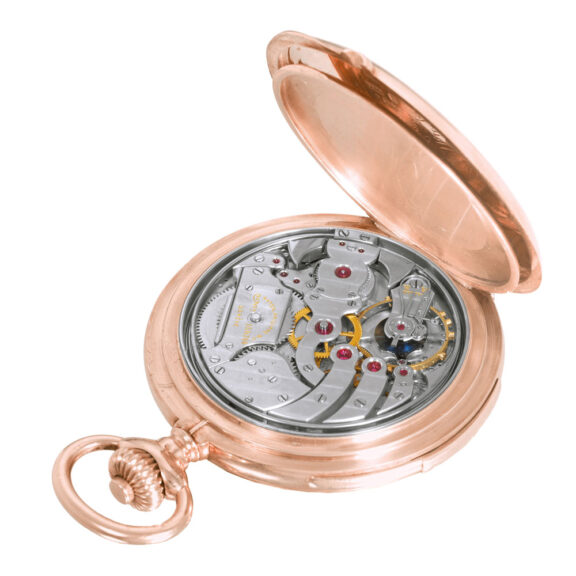 Swiss 18k pink gold minute-repeating pocket watch Circa 1900 Swiss 18k pink gold minute-repeating pocket watch Circa 1900