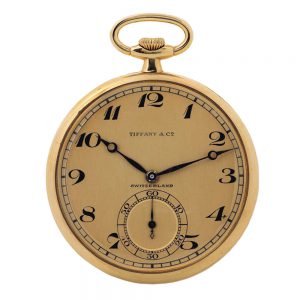 Swiss 18k yellow gold open faced dress watch Circa 1920