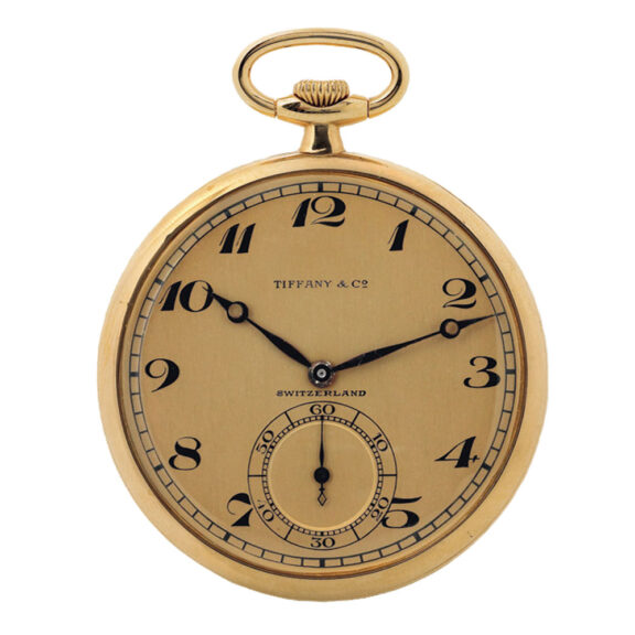 Swiss 18k yellow gold open faced dress watch Circa 1920
