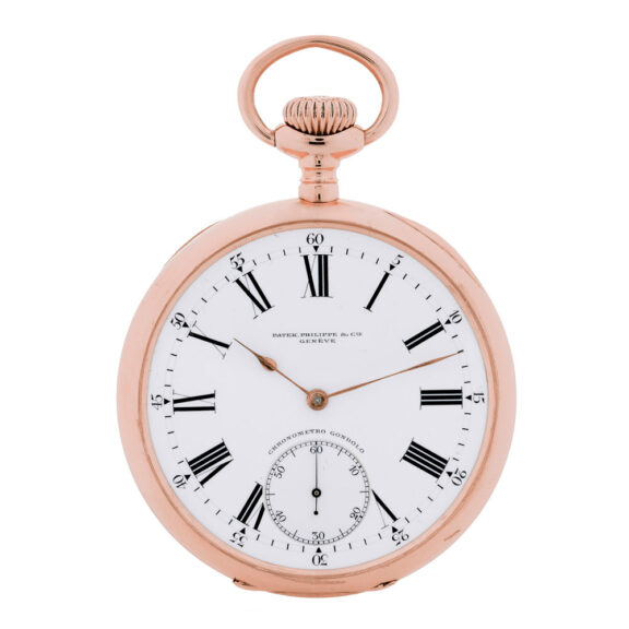 Swiss 18k pink gold Chronometro Gondolo watch Circa 1915