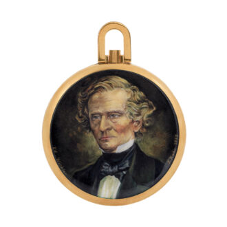 Swiss watch with portrait of composer Hector Berlioz Circa 1977