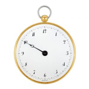 French 18k gold and silver single-handed watch Circa 1799