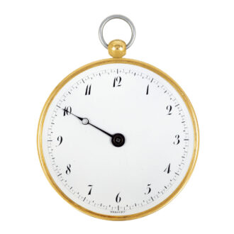 French 18k gold and silver single-handed watch Circa 1799