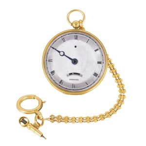 French gold single handed with chain and key Circa 1824