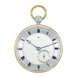 French gold, platinium open faced pocket watch Circa 1821