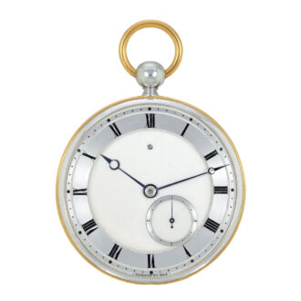 French gold, platinium open faced pocket watch Circa 1821