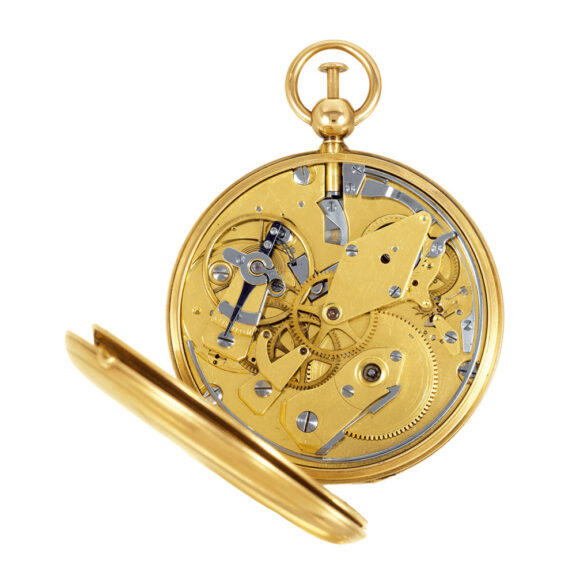 French gold quarter repeater with jumping hours Circa 1829 French gold quarter repeater with jumping hours Circa 1829