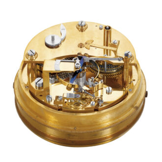 French brass marine deck watch in mahogany box Circa 1827