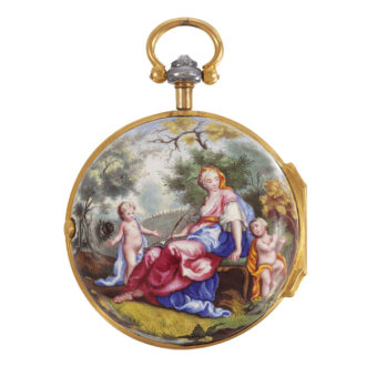 French 20K gold Louis XV verge pocket watch Circa 1750