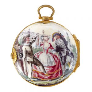 English gilt metal pair cased pocket watch Circa 1750