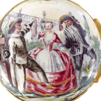 English gilt metal pair cased pocket watch Circa 1750