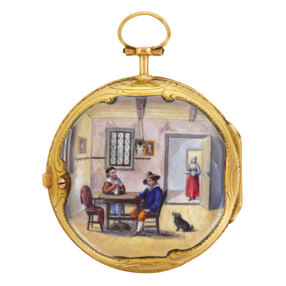 French 20K gold Louis XV verge pocket watch Circa 1775