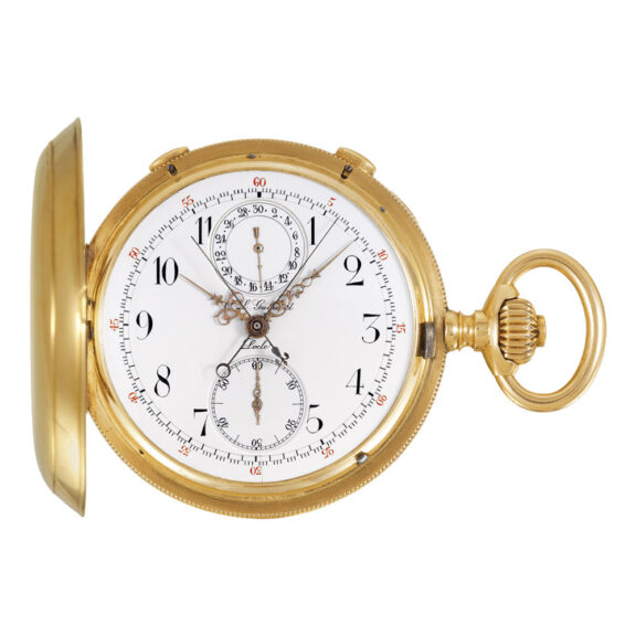 Swiss gold lever with split-seconds chronograph Circa 1900
