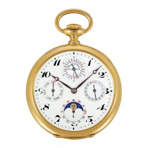 Swiss gold astronomic open faced lever watch Circa 1920