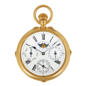 Swiss astronomic watch with world time indicator Circa 1890 Swiss astronomic watch with world time indicator Circa 1890