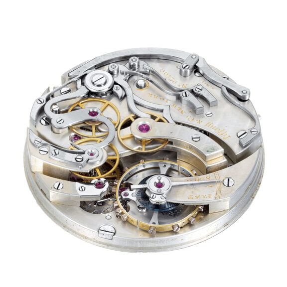 Swiss 18k gold with champlevé enamel monogram Circa 1893 Swiss 18k gold with champlevé enamel monogram Circa 1893