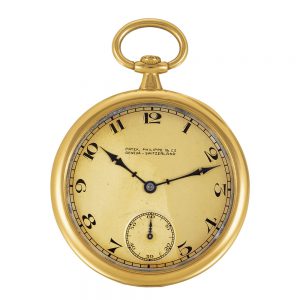 Thin Swiss 18k yellow gold keyless dress watch Circa 1917