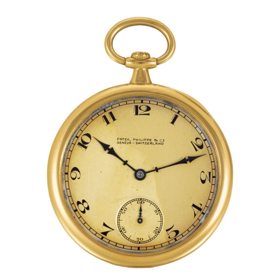 Thin Swiss 18k yellow gold keyless dress watch Circa 1917