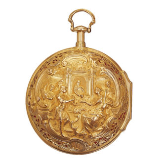 English 22k gold watch with repoussé decoration Circa 1764