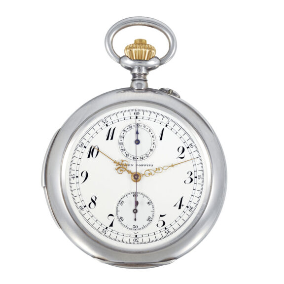 English silver minute repeating lever pocket watch Circa 1915